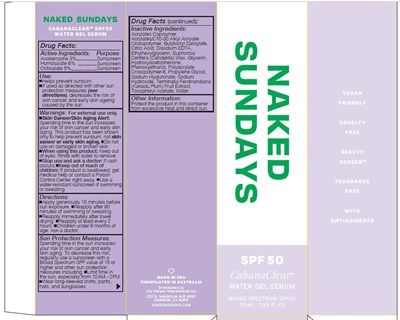 2 (Naked Sundays Cabanaclear  Water Gel Serum Spf50 50ml)